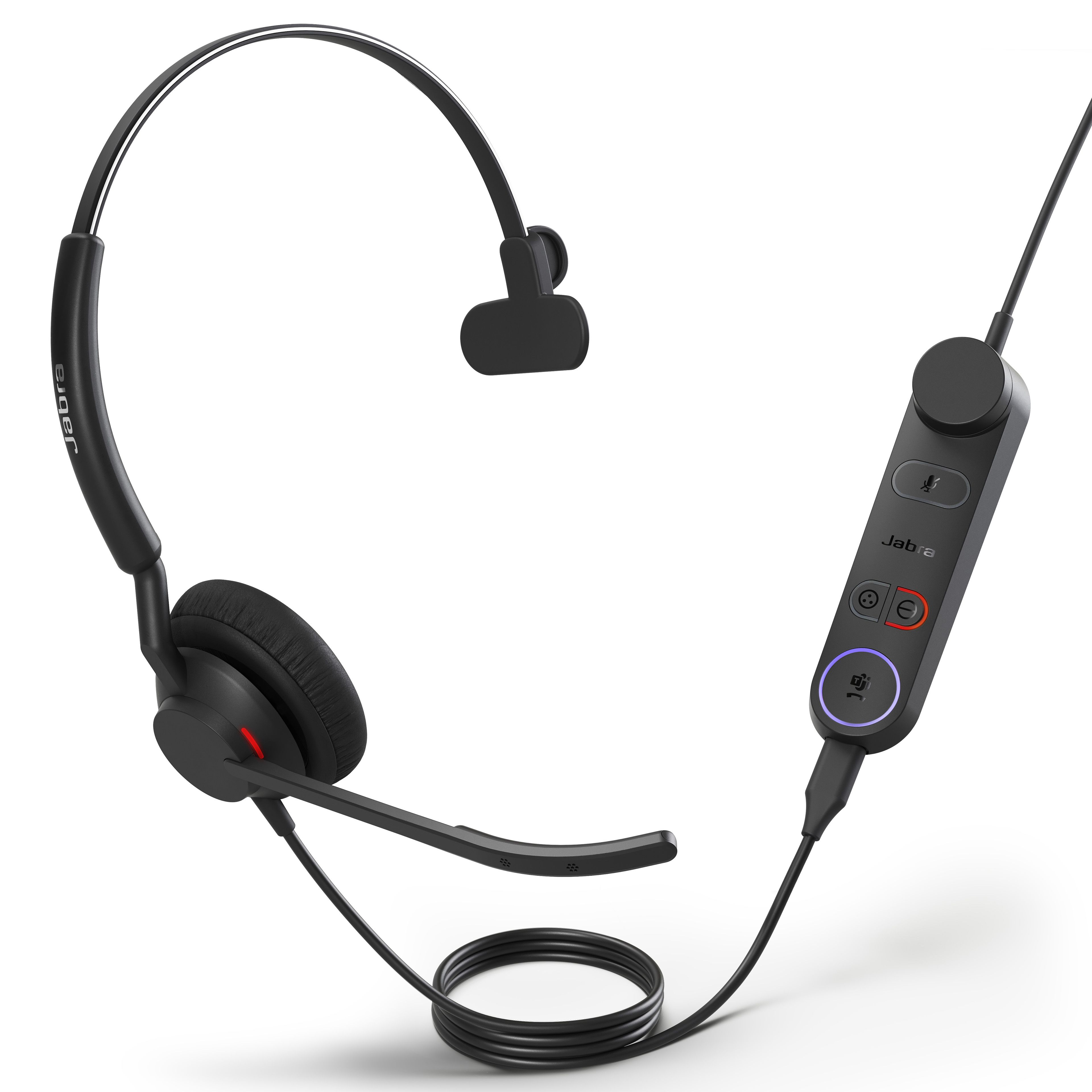 Jabra Engage 50 II Mono Corded USB-C/A Headset – Ultra-Lightweight On-Ear Headset with Noise-Isolating Microphones, Hearing Protection & Microsoft Teams Certification