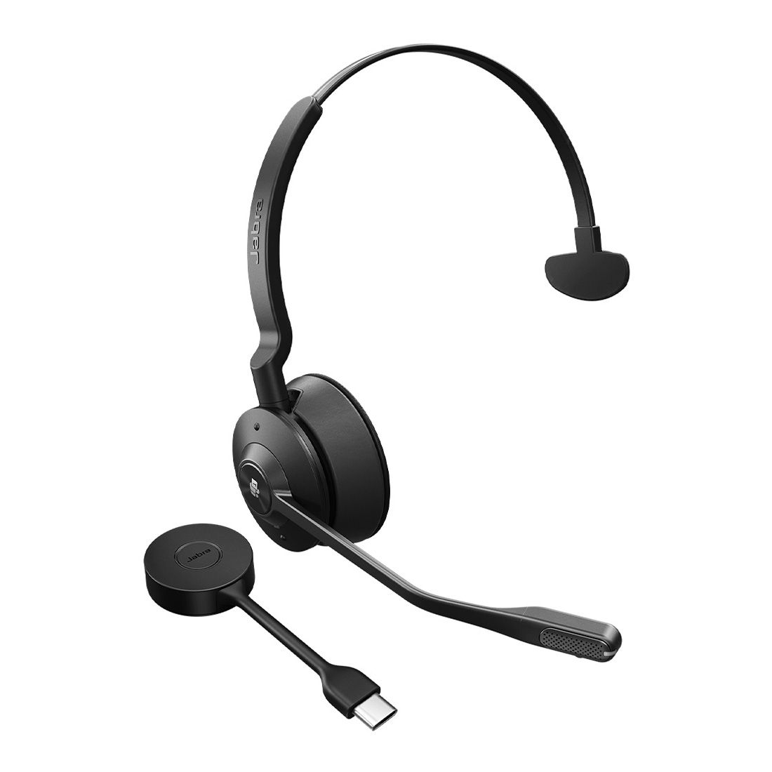 Jabra Engage 55 SE Mono DECT Wireless Headset with Link 400c Adapter, 150m Range, Noise Cancelling, Busylight, Microsoft Teams Certified