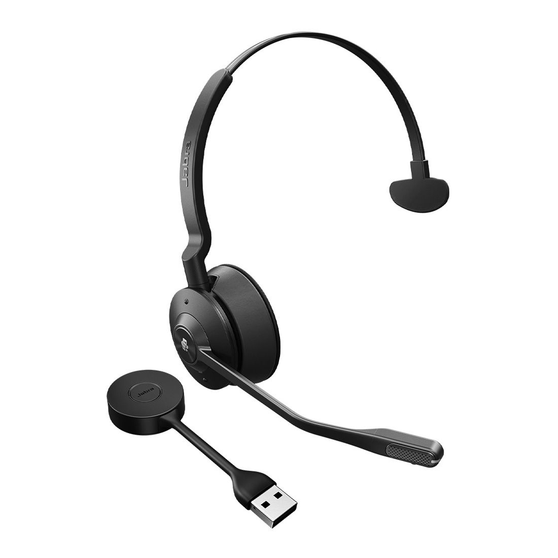 Jabra Engage 55 SE Mono Wireless DECT Headset with Link 400a USB Adapter, 150m Range, Noise Cancelling, Busylight, Lightweight & Durable