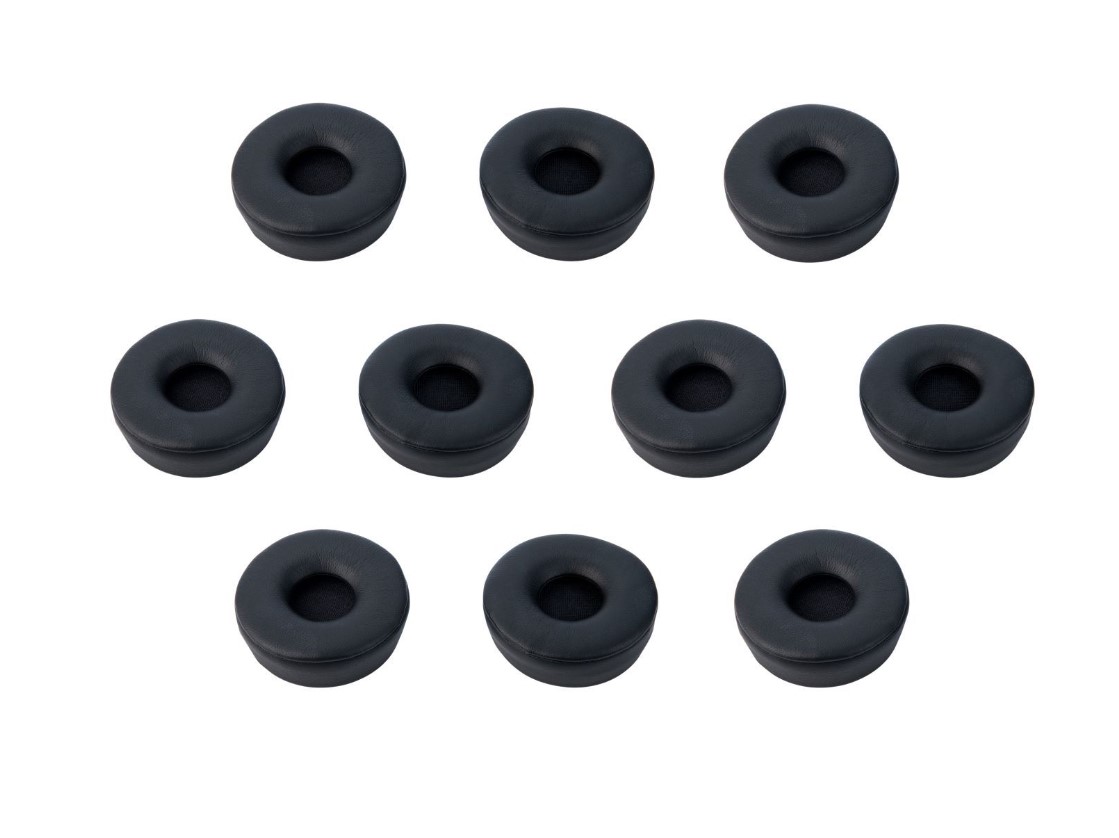 Jabra Engage Ear Cushions 10 pcs Black Leatherette Replacement for Engage 65 & 75 Mono Headsets Part #14101-61