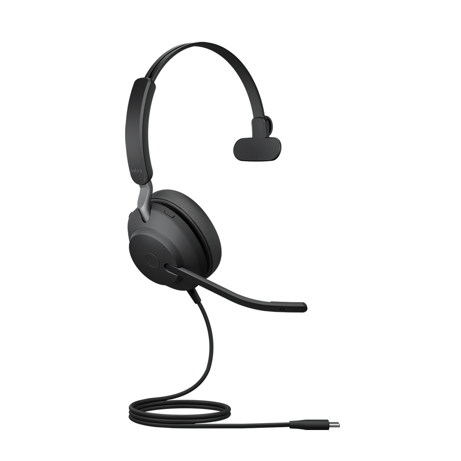 Jabra Evolve2 40 SE USB-C Wired Mono Headset with 360° BusyLight, Noise-Isolating Memory Foam Cushions & 3-Microphone Technology, 2-Year Warranty