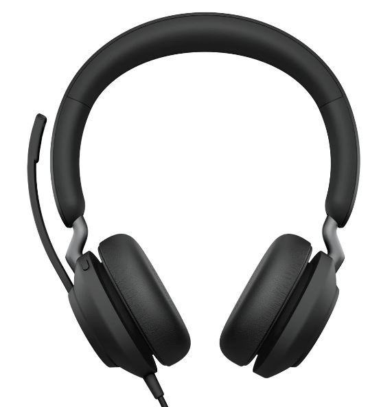Jabra Evolve2 40 SE Wired USB-A/MS Stereo Headset with 360° BusyLight, Noise Isolation, 3-Microphone Technology & Memory Foam Ear Cushions
