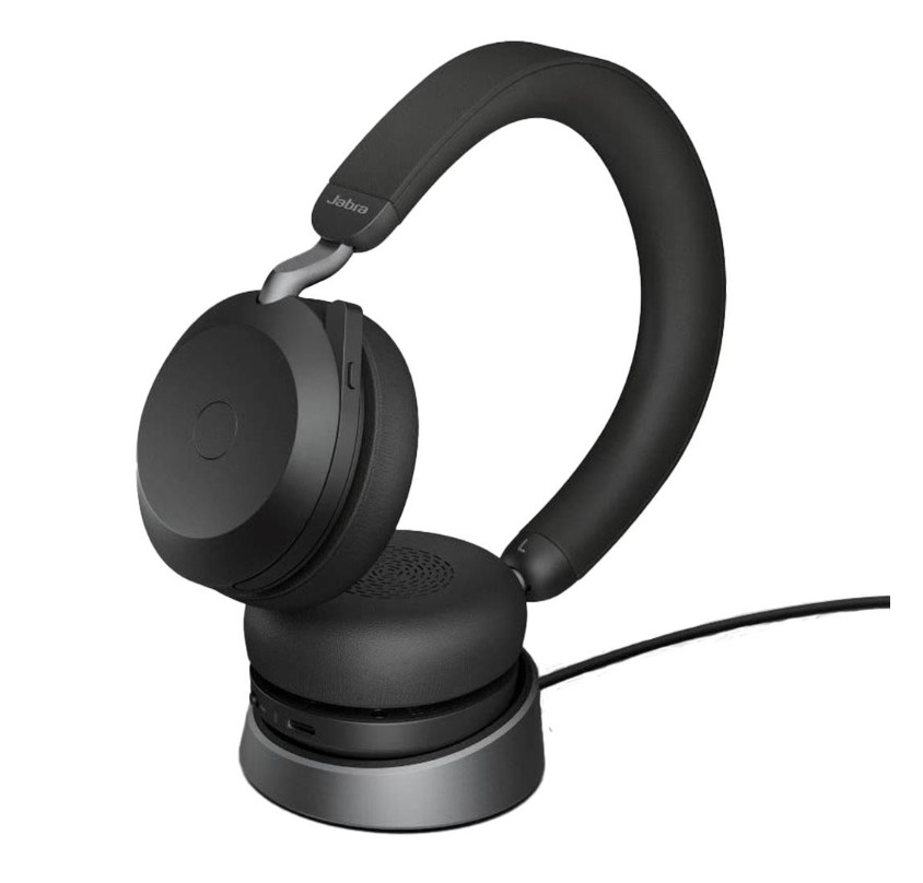 Jabra Evolve2 75 USB-C Wireless Stereo Headset with 8-Mic Technology, 36-Hour Battery & Advanced ANC, Microsoft Teams Certified, Black