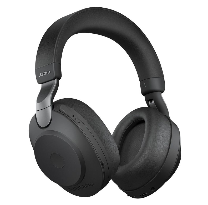 Jabra Evolve2 85 MS Stereo Black Wireless ANC Bluetooth Headset with 10-Microphone Technology, 37-Hour Battery Life & USB-A Link 380