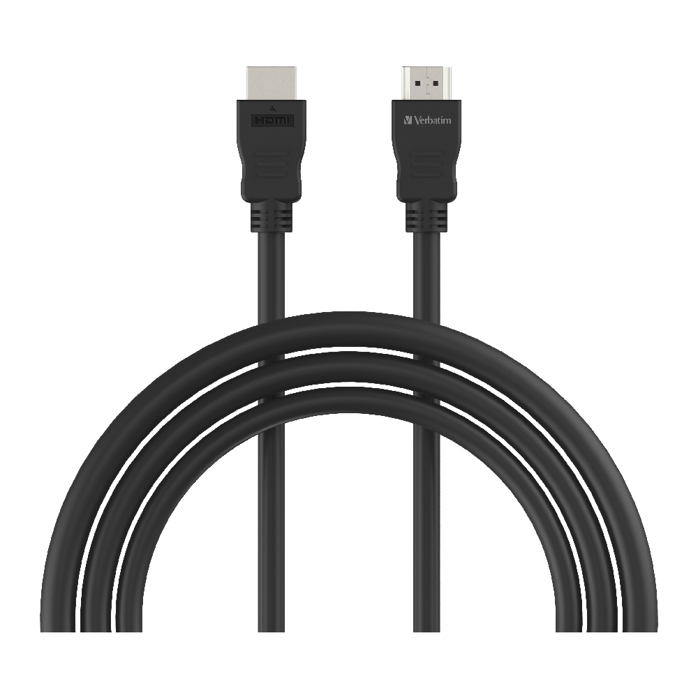 Verbatim HDMI 1.4b Cable 1m - 4K UHD, 3D Compatible, Ethernet & ARC Support, High-Speed PVC Black HDMI Cable