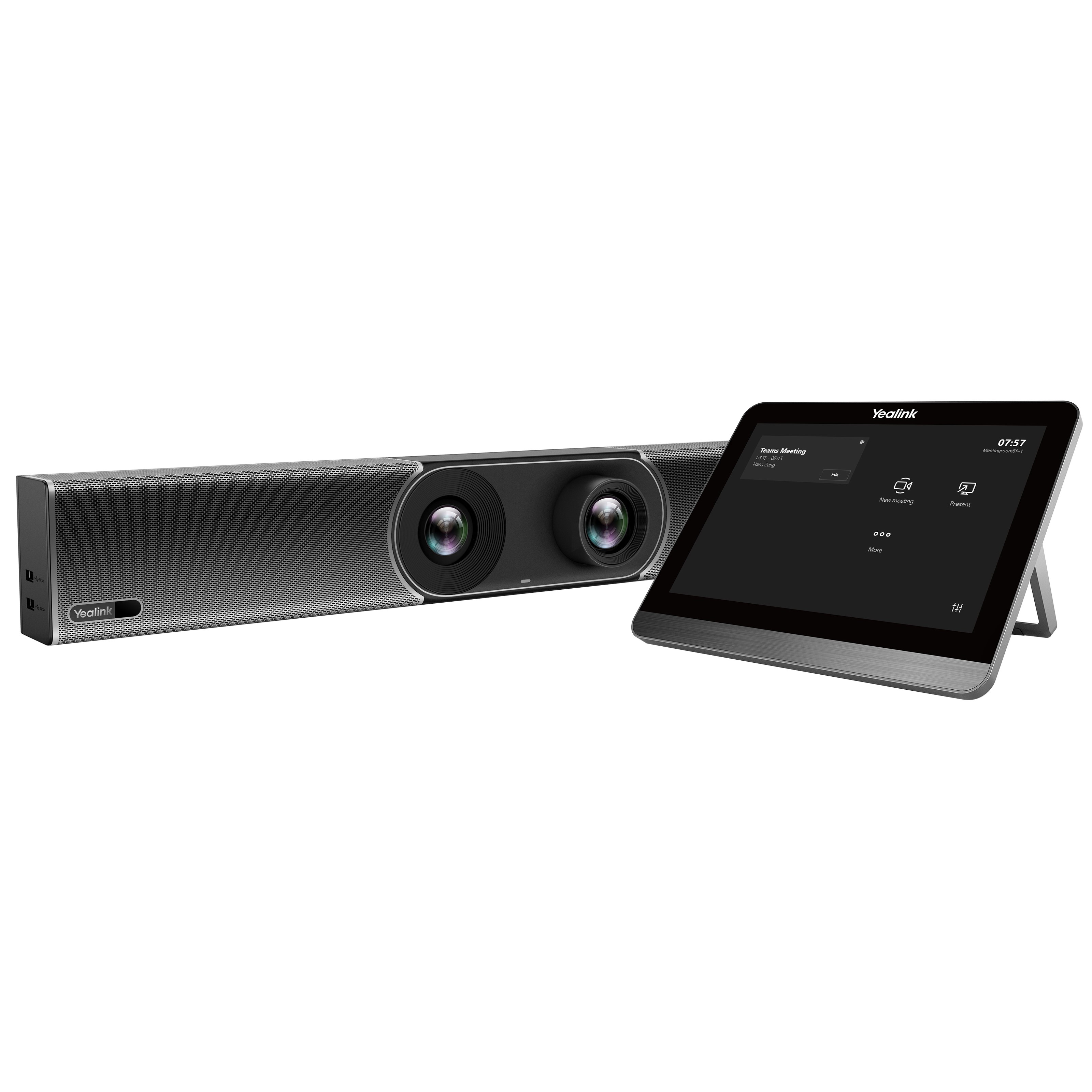 Yealink MeetingBar A30 All-in-One Video Collaboration Bar for Medium Rooms | Dual 4K Cameras, AI Auto Framing & Speaker Tracking, CTP18 Touch Panel, Microsoft Teams & Zoom Rooms
