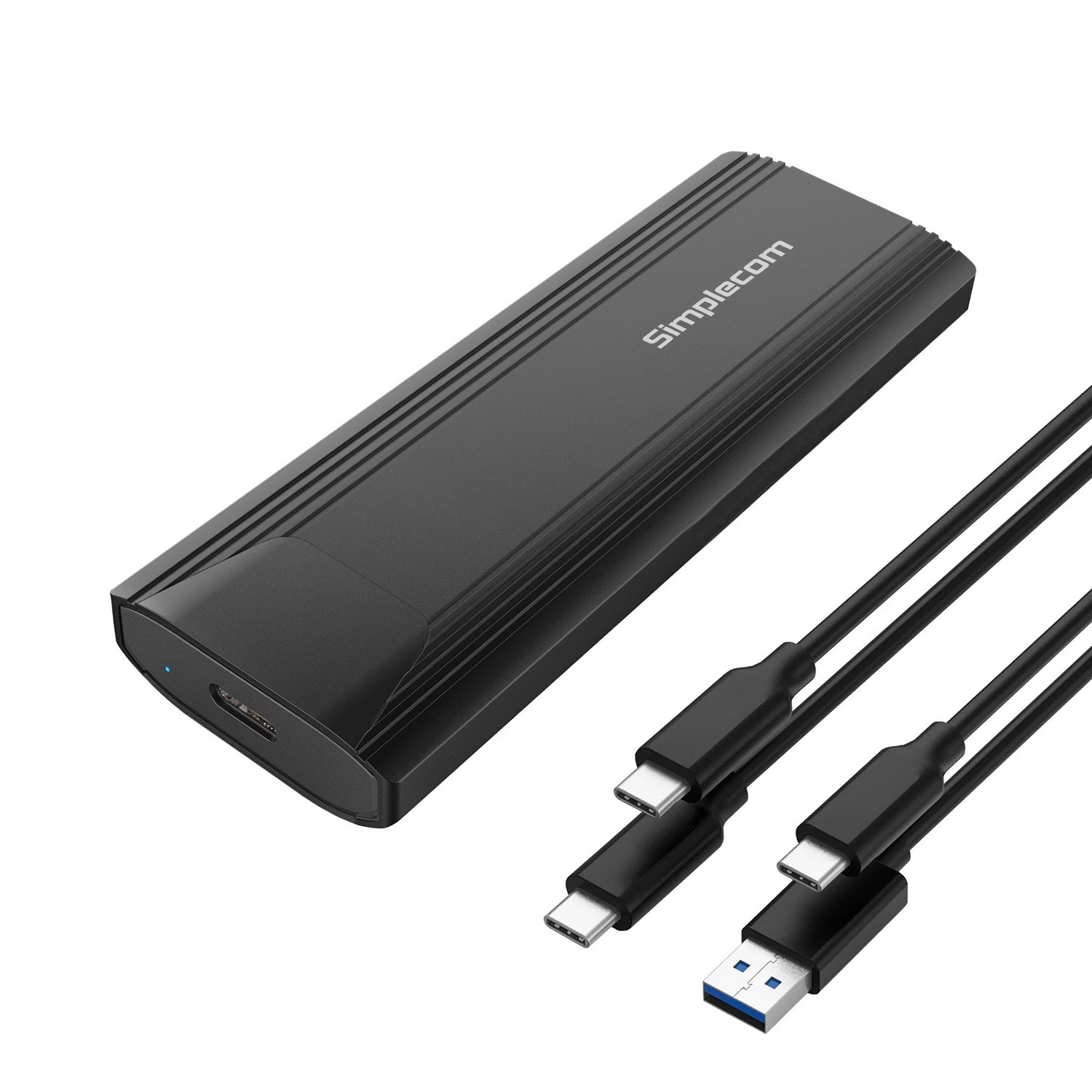 Simplecom SE504v2 Dual Protocol M.2 SSD USB-C Enclosure USB 3.2 Gen 2 10Gbps Tool-Free Aluminium Housing