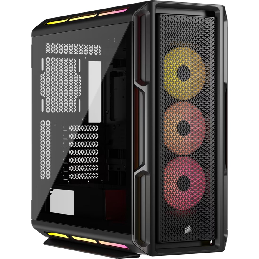 Corsair iCUE LINK 5000T LX RGB Mid-Tower PC Case - ATX, E-ATX, 450mm GPU, 170mm CPU Cooler, 360mm Radiator, 3x LX120 RGB Fans, USB 3.2 Gen2 Type-C