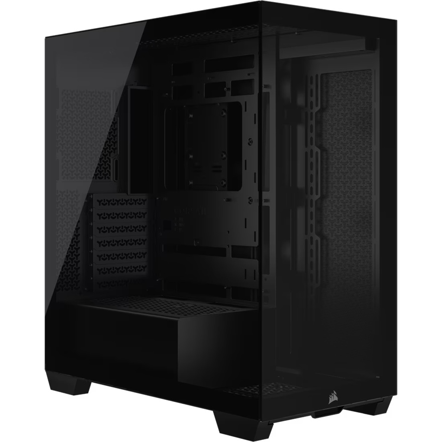 Corsair 3500X Mid-Tower PC Case Black - ATX/E-ATX Support, 425mm GPU, 170mm CPU Cooler, Tempered Glass, USB-C, 360mm Radiator Compatible