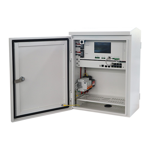 LDR Outdoor Smart Solar Box IP55 Waterproof Cabinet with 5-Inch Touch Screen, MPPT Controller, 8-Port PoE Switch (2 x 90W, 6 x 30W), L2 Management, Solar Input <100VDC