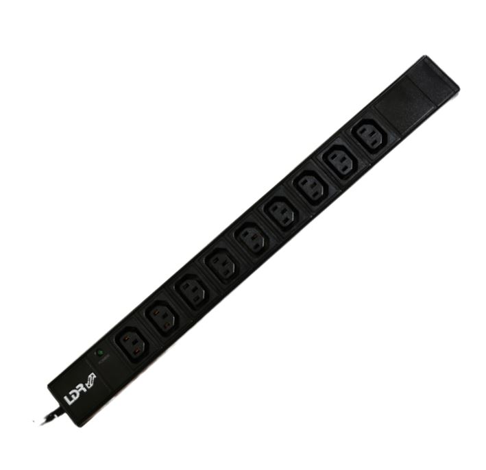 LDR WB-PDU-09 9-Port 10A Vertical Rack Mount Power Distribution Unit with IEC C13 Outlets for 19" Cabinets