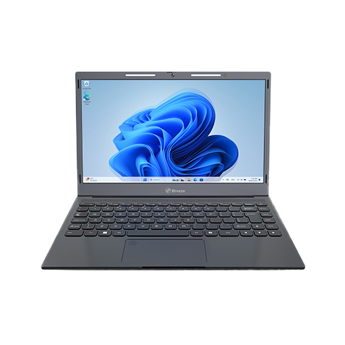 LEADER Breeze SCE4-B1 14" HD Laptop with Intel Celeron N4020, 4GB DDR4 RAM, 128GB eMMC, Wi-Fi AC, Fingerprint Reader, Windows 11 Home & Microsoft 365 Personal