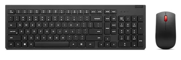 Lenovo Essential Wireless Combo Keyboard & Mouse Gen 2 – Low Profile, Spill Resistant, 1600 DPI Optical Sensor, 3-Button Mouse, Adjustable Tilt, 18 Months Battery Life