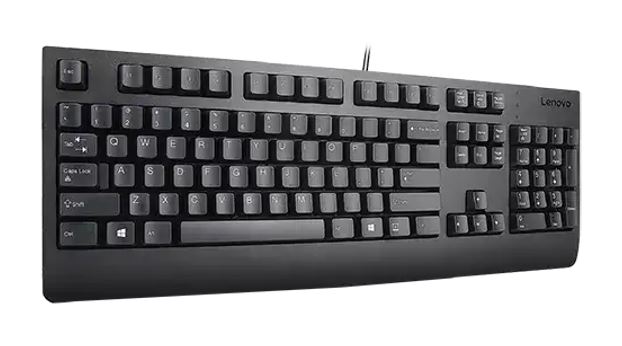 Lenovo Preferred Pro II USB Keyboard - Full-Size Wired USB, US English Layout, 3-Zone, Plunger Dome Switches, Adjustable Tilt Legs