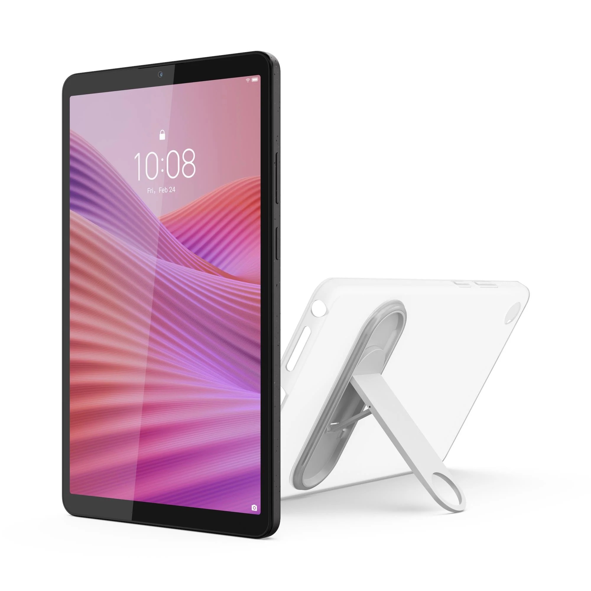 Lenovo Tab One 8.7" HD+ Android Tablet ZAF00091AU - 4GB RAM, 64GB Storage, MediaTek Helio G85, 5100mAh Battery, Luna Grey with Clear Case