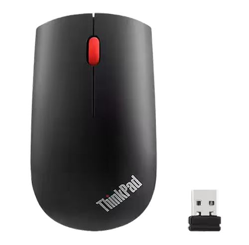 LENOVO ThinkPad Essentials Compact Wireless Mouse 2.4 GHz Nano USB 1200 DPI Optical Sensor - Ambidextrous, Up to 12 Months Battery Life