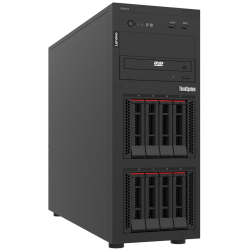 Lenovo ThinkSystem ST250 V3 Tower Server with Intel Xeon E-2456 6-Core 3.3GHz, 16GB DDR5, 800W Platinum PSU, XClarity Controller 2