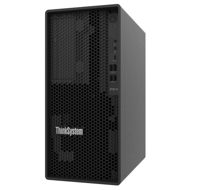 LENOVO ThinkSystem ST50 V2 Tower Server with Intel Xeon E-2324G 4-Core 3.1GHz, 8GB DDR4 ECC Memory & 300W PSU