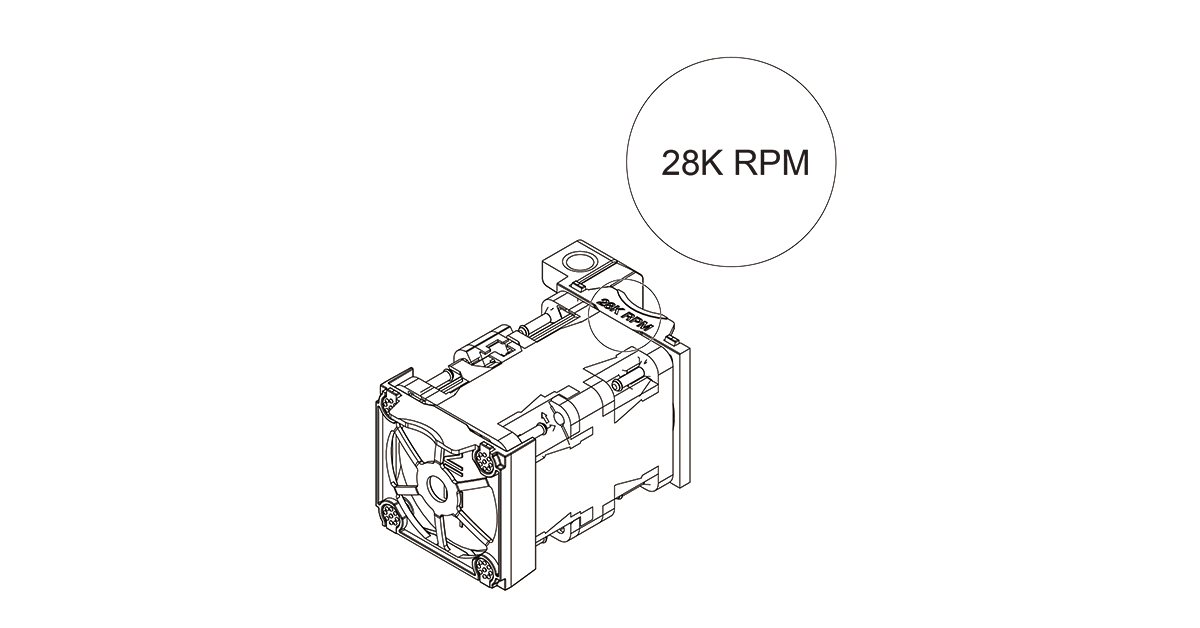 Lenovo ThinkSystem V2/V3 1U Performance Fan Option Kit v2 - High-Speed 28,000 RPM Cooling Module for 1U Servers