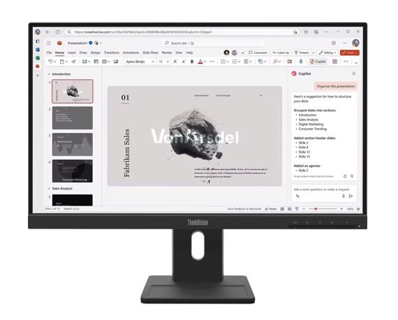 Lenovo ThinkVision E22-40 21.5" FHD IPS Monitor 1920x1080 100Hz Anti-Glare HDMI DP VGA VESA Adjustable Stand 3yr Warranty