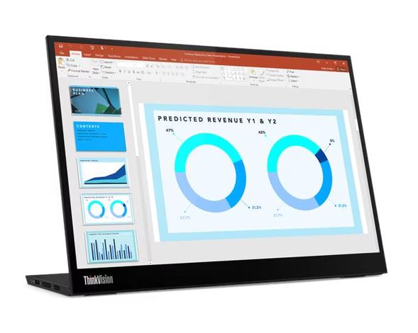 Lenovo ThinkVision M14d 14-Inch 2.2K USB-C Portable IPS Monitor with 100% sRGB, Anti-Glare, Tilt & Height Adjust, VESA Mount, Lightweight 0.6kg