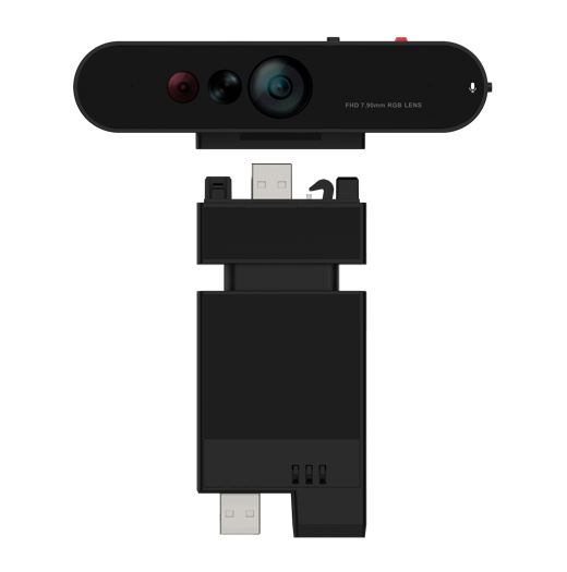 Lenovo ThinkVision MC60 (S) Full HD 1080p Monitor Webcam with Dual Mics, Privacy Shutter, USB 2.0 - Black