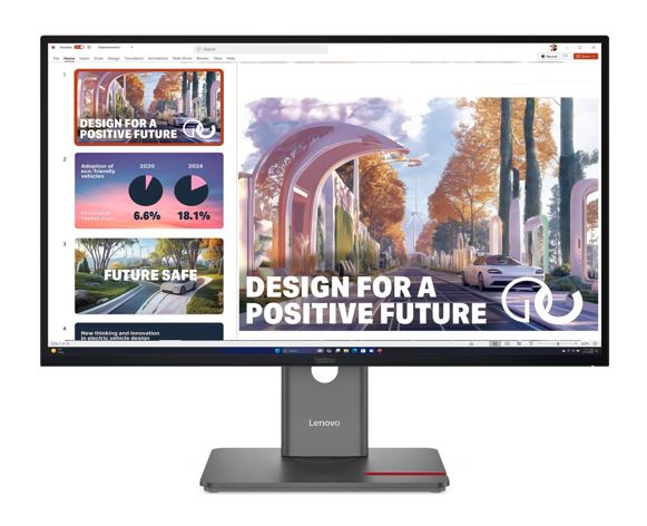 Lenovo ThinkVision P27QD-40 27-inch QHD IPS Monitor 2560x1440 16:9 Anti-Glare Display USB-C Hub RJ45 Ethernet 3-Year Warranty