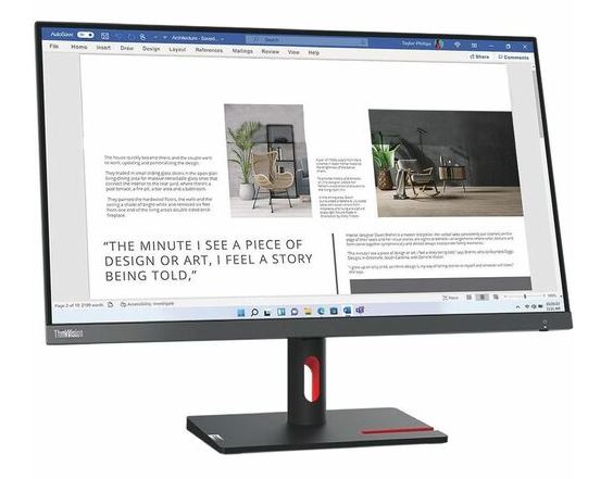 Lenovo ThinkVision S27i-30 27" FHD 100Hz IPS Monitor with 4ms Response, FreeSync, HDMI, VGA, Tilt & Eye Care