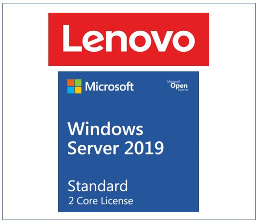 LENOVO Windows Server 2019 Standard Additional License 2 Core - Compatible with ST50, ST250, SR250, ST550, SR530, SR550, SR65 Servers