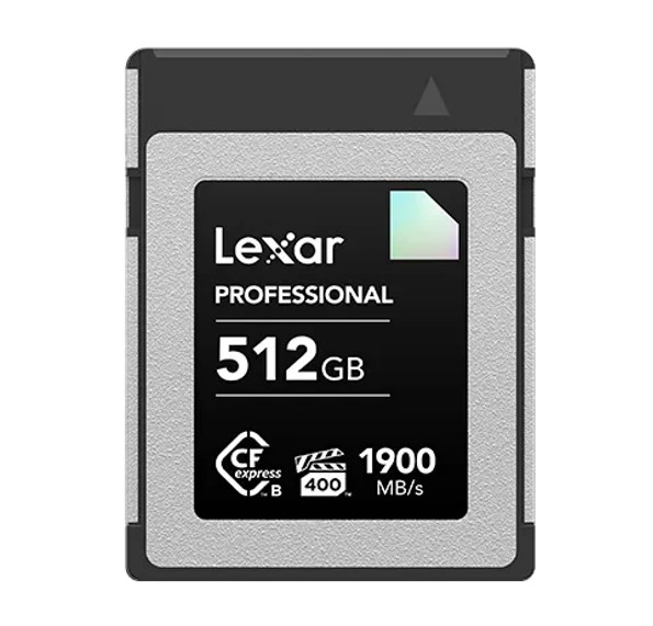 Lexar CFexpress Type B Diamond Series 512GB – High-Speed 1900MB/s Read, 1700MB/s Write, VPG400, 8K RAW Memory Card