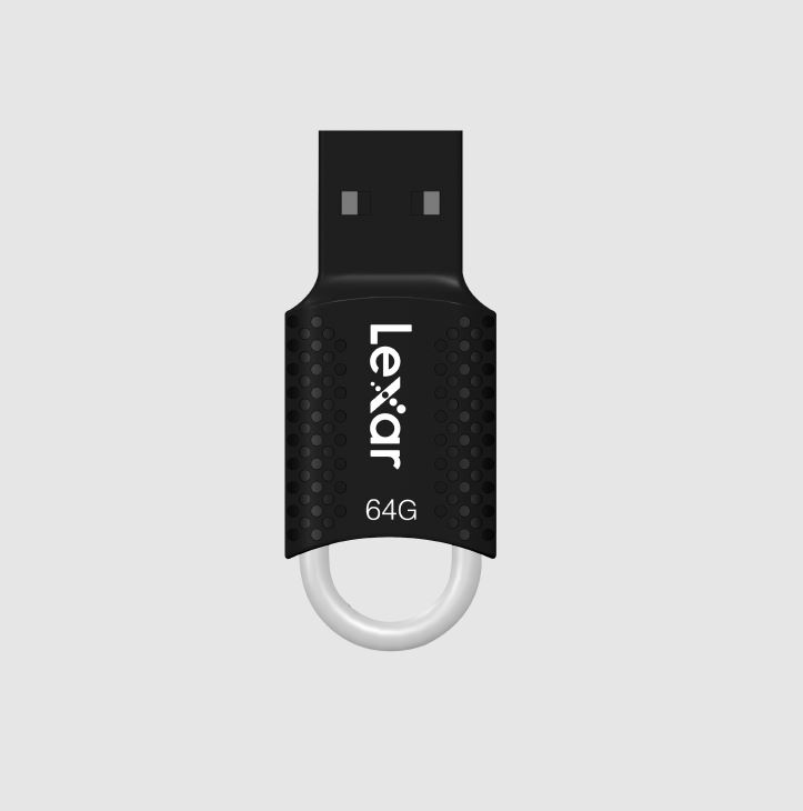 Lexar JumpDrive V40 64GB USB 2.0 Flash Drive - Portable, Plug-and-Play Storage for PC & Mac with Key-Chain Hole