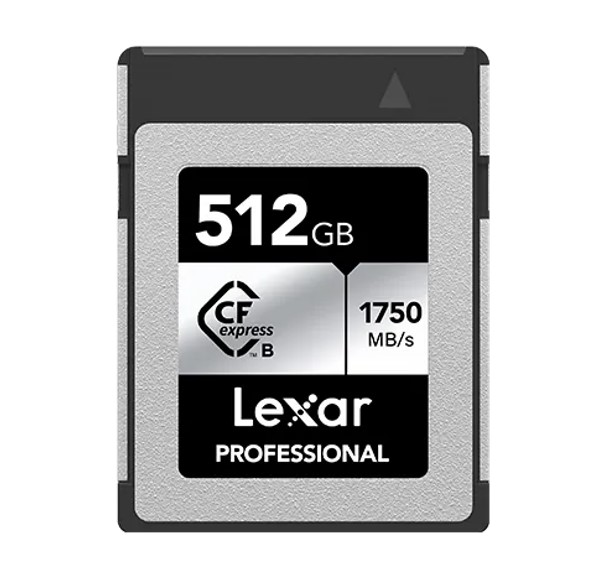 Lexar Professional CFexpress Type B Card SILVER Series 512GB - High-Speed 1750MB/s Read & 1300MB/s Write for 8K Video & Photography
