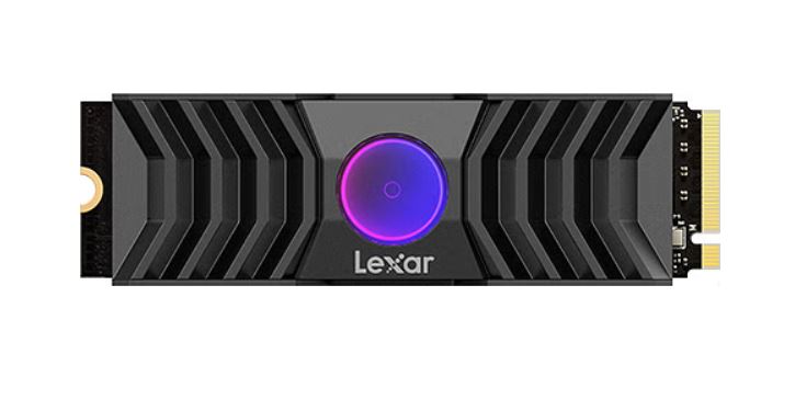 Lexar Professional NM1090 1TB PCIe Gen5 x4 M.2 2280 NVMe SSD with RGB Fan Heatsink - Up to 11,500MB/s Read, 9,000MB/s Write