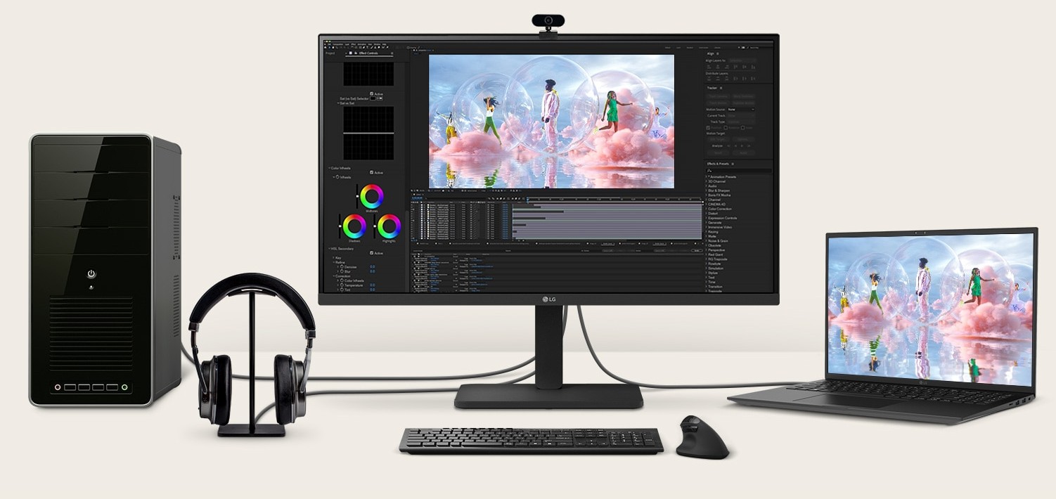 LG 27" Full HD IPS Monitor 1920x1080, 100Hz, 5ms, USB Type-C PD 65W, AMD FreeSync, Adjustable Ergonomic Stand