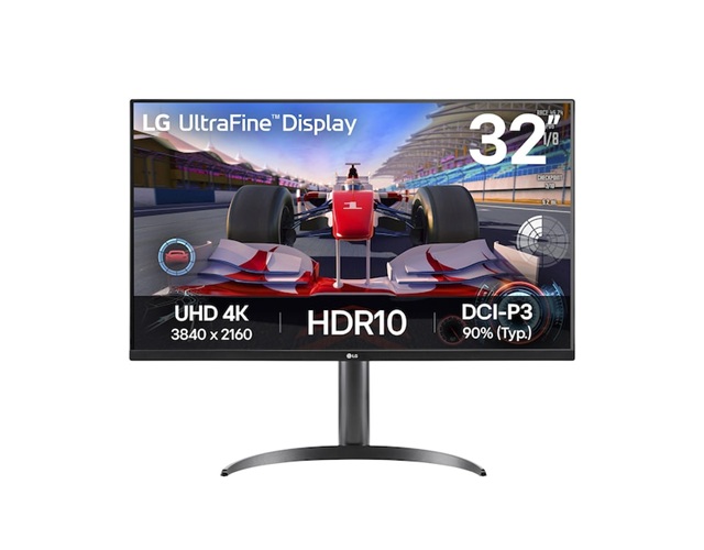 LG 31.5" UltraFine 4K UHD HDR Monitor 32UR550K-B with DCI-P3 90%, HDR10, MaxxAudio Speakers, Dynamic Action Sync & Adjustable Ergonomic Stand
