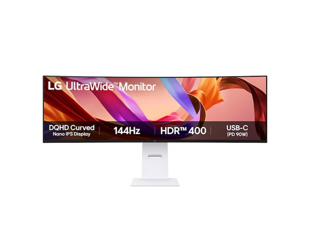 LG 49' UltraWide Curved Nano IPS Monitor 5120x1440 DQHD 144Hz 1ms MBR HDR400 DCI-P3 98% 2x10W Speakers
