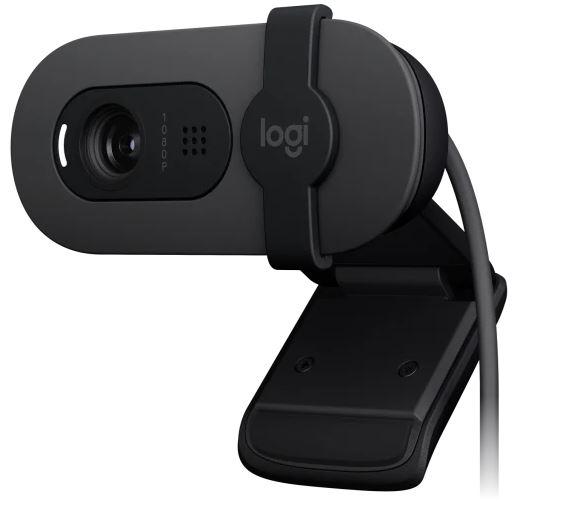 Logitech Brio 100 Full HD 1080p Webcam with Auto-Light Balance, Privacy Shutter & Built-In Mic USB-A Plug-and-Play