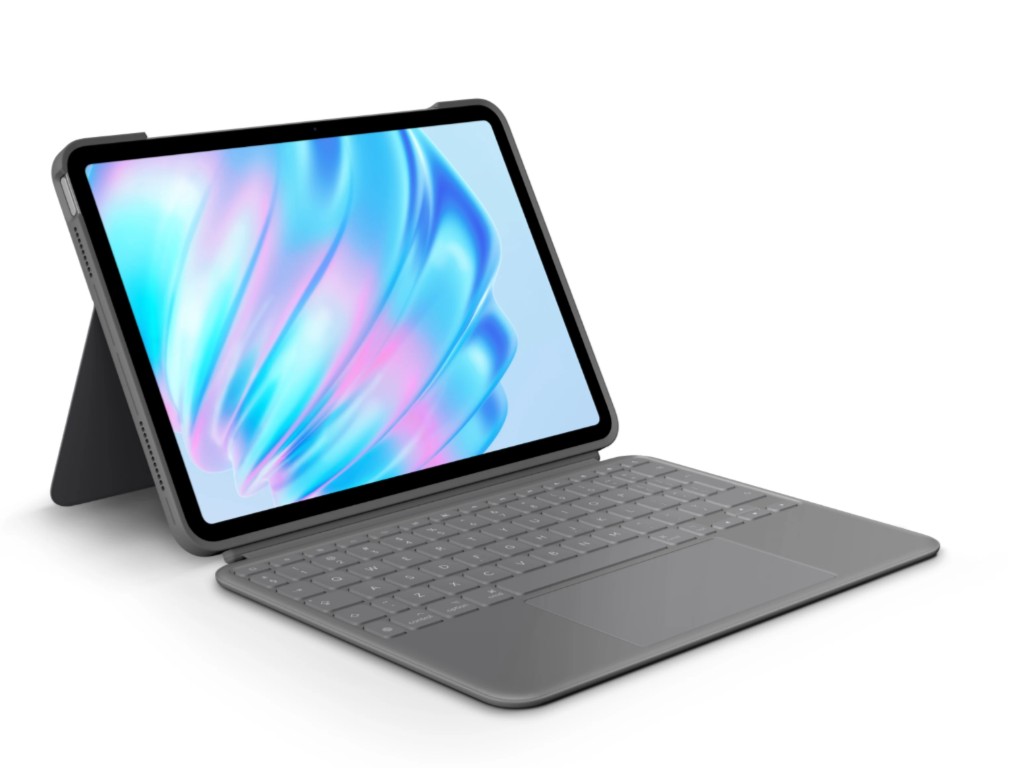 Logitech Combo Touch Keyboard Case with Trackpad for iPad Air 11-inch (4th & 5th Gen, M2) - Oxford Grey, Detachable Backlit Keyboard & Flexible Kickstand