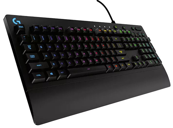 Logitech G213 Prodigy RGB Gaming Keyboard with Mech-Dome Tactile Keys, Spill-Resistant Design and Dedicated Media Controls