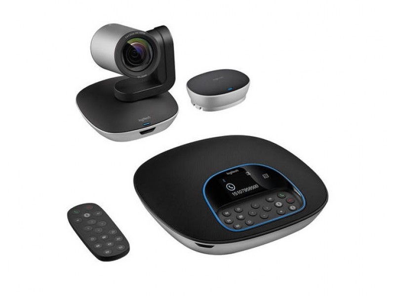 Logitech Group ConferenceCam - 1080p HD Video Conferencing Webcam with Pan Tilt Zoom & Full-Duplex Speakerphone with Bluetooth NFC for Medium to Large Meeting Rooms