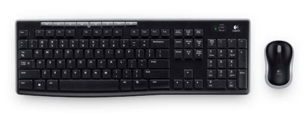 Logitech MK270R Wireless Keyboard and Mouse Combo - Full-Size Keyboard, 2.4GHz Wireless, Compact Mouse, Long Battery Life, 8 Shortcut Keys