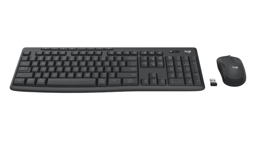 Logitech MK370 Wireless Keyboard and Mouse Combo for Business with Silent Touch Technology and 1000 DPI Optical Tracking