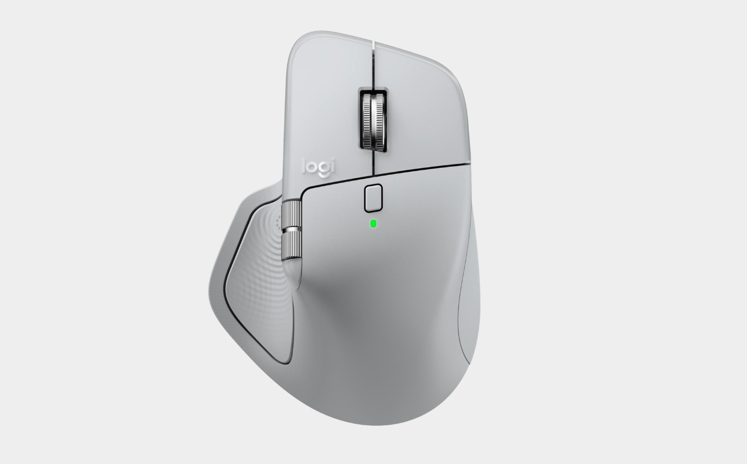 Logitech MX Master 4 Wireless Mouse Pale Grey – High Precision 8000 DPI, MagSpeed Scroll, Multi-Device Bluetooth & USB-C Rechargeable