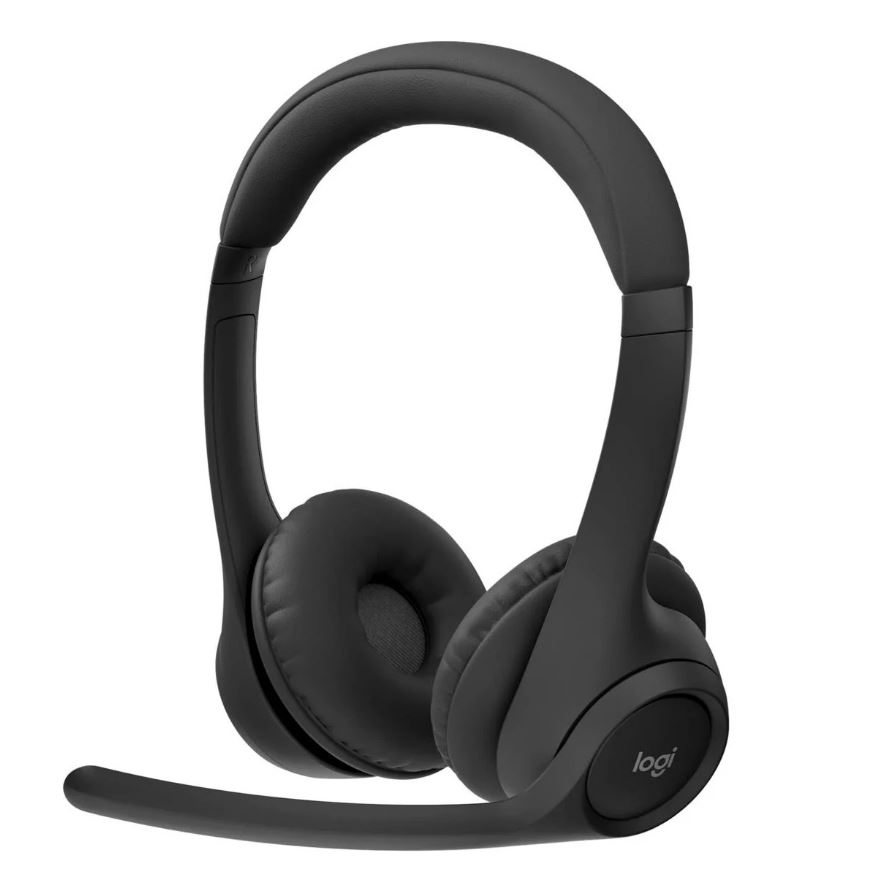 Logitech ZONE 300 Wireless Headset Bluetooth 5.3 with Dual Noise-Canceling Mics and 20 Hour Battery - Midnight Black