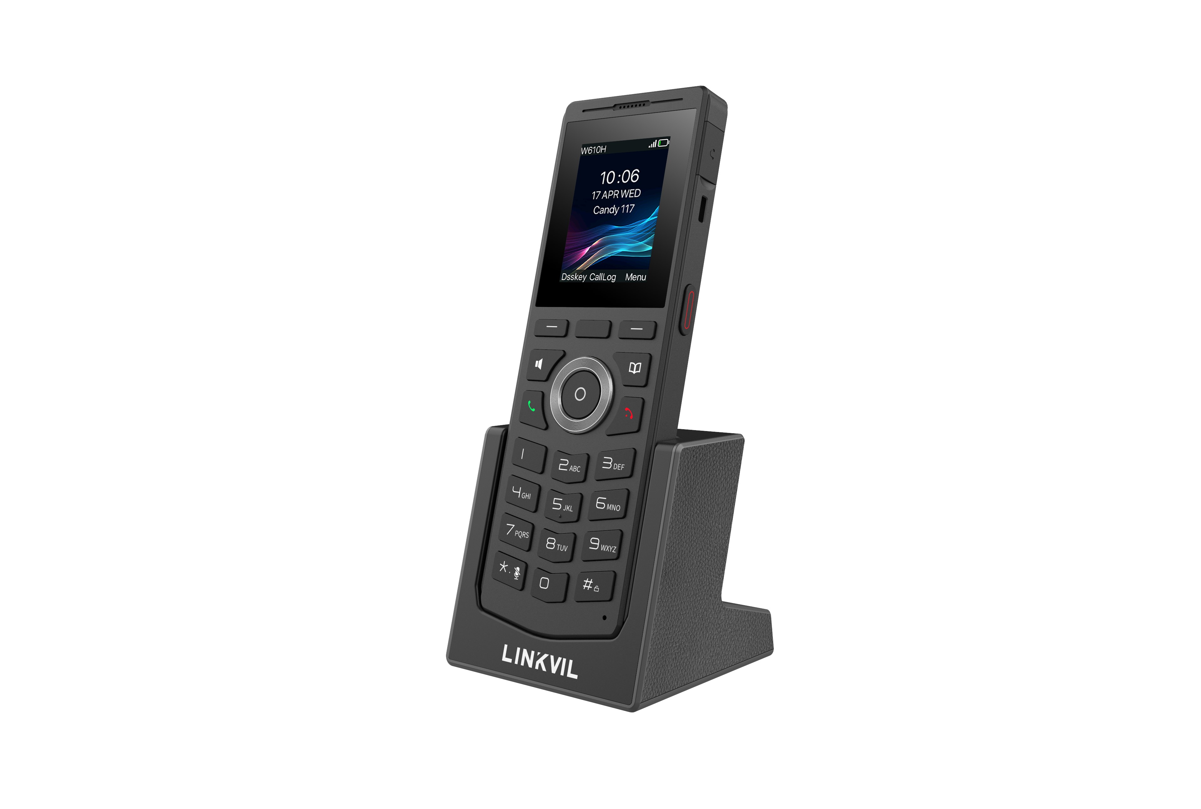 Fanvil Linkvil W610H Wireless IPCT Phone with HD Voice, Bluetooth 5.0 & 8h Talk Time, 2.0" Color Display, Multi-Cell System Compatible