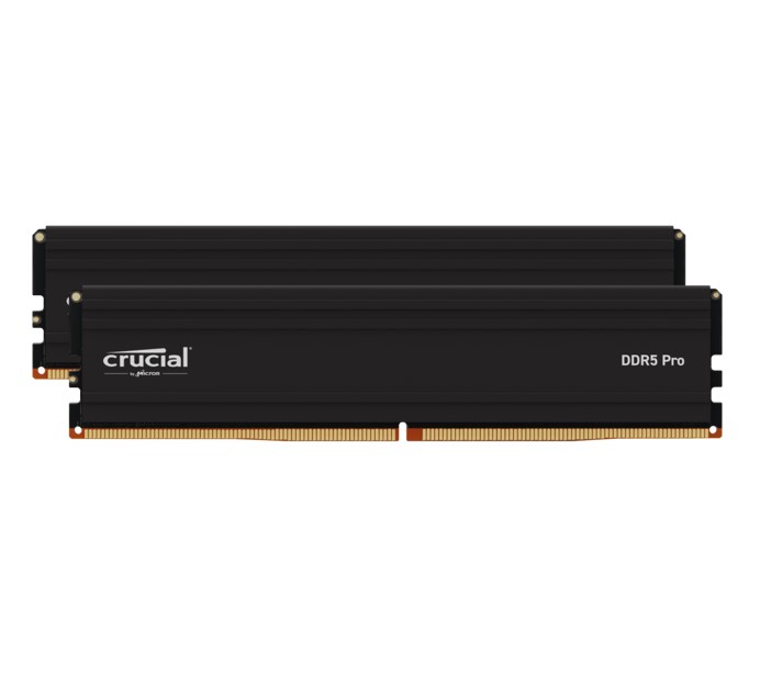 Crucial Pro 32GB (2x16GB) DDR5-5600MHz CL46 UDIMM Desktop Memory Kit with Black Heat Spreaders, Intel XMP & AMD EXPO Support