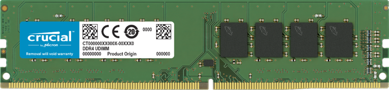 Crucial 8GB DDR4-3200 (PC4-25600) UDIMM 288-pin 1.2V CL22 Non‑ECC Desktop RAM — CT8G4DFRA32A