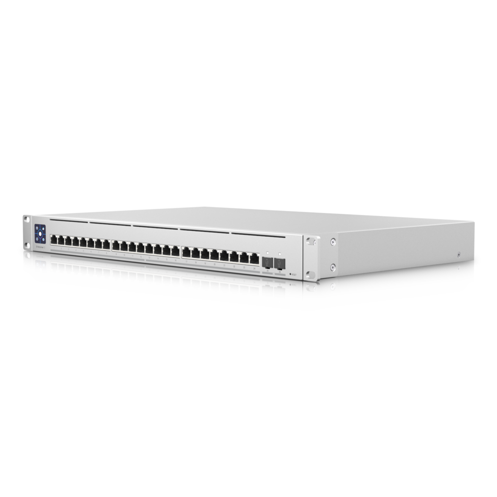 Ubiquiti EnterpriseXG 24-Port Managed Layer 3 Switch | 24x 10GbE RJ45 Ports & 2x 25G SFP28 Uplink Ports with Touchscreen