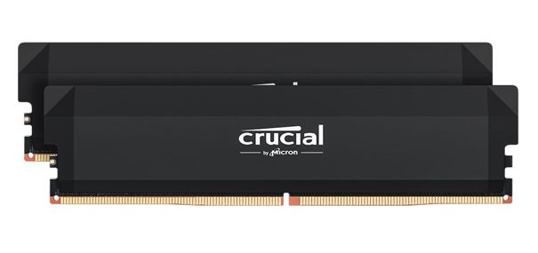 Crucial Pro 32GB (2x16GB) DDR5-6400 CL32 UDIMM Desktop Memory Kit with Black Heat Spreader, Intel XMP 3.0 & AMD EXPO Support
