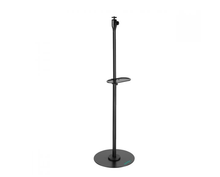 mbeat activiva Universal Mini Projector Floor Stand - 360° Rotation, Adjustable Height up to 120.8cm, Steel Construction, Matte Black